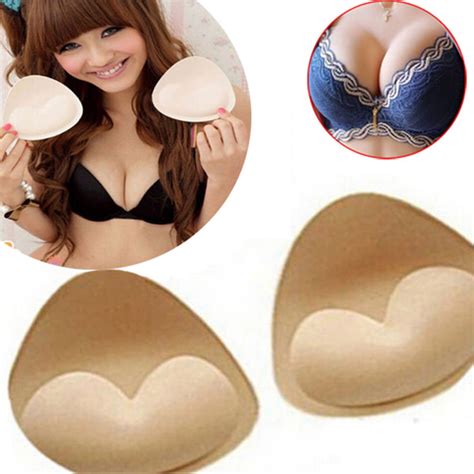 1 pair women s breast push up pads swimsuit accessories silicone bra