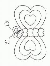 Coloring Pages Valentines Valentine Kids Craft Crafts Butterfly Heart Simple Coloringpagebook Fun Just Printables Printable Sheet Color sketch template