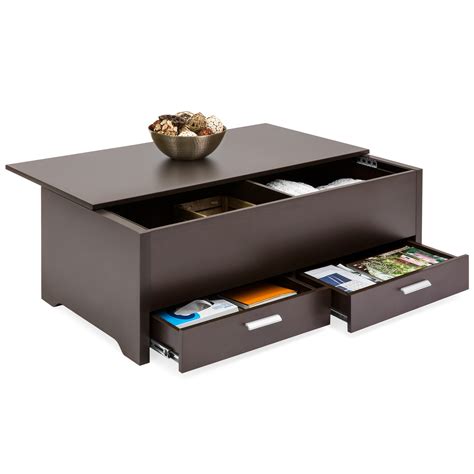 choice products modern multifunctional coffee table furniture  living room   storage