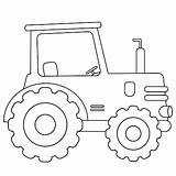 Tractor Transport Coloring Outline Cartoon Book Kids sketch template