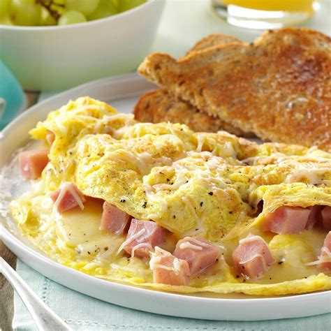 ham  swiss omelet recipe taste  home