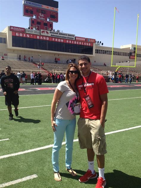 patrick mahomes and mom at texas tech spring game patrick committed to fb at tech pinned using