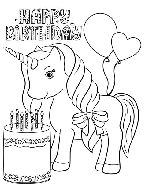 unicorn birthday coloring pages unicorn birthday printables etsy