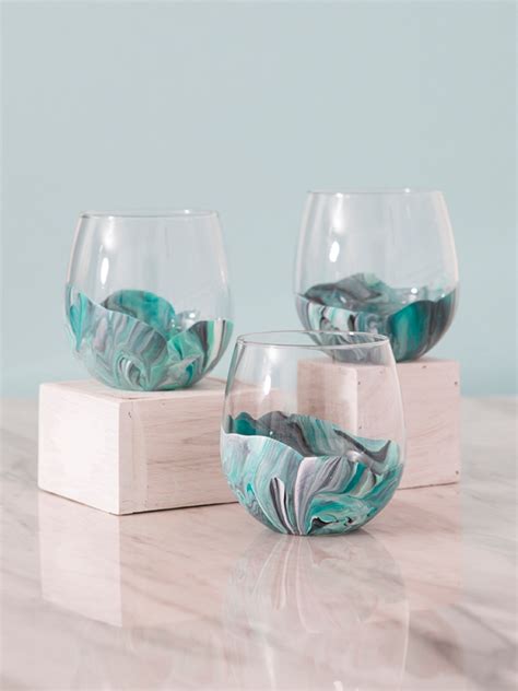 You Have To See How Easy These Marble Wine Glasses Are To