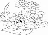 Coloring Ladybug Pages Lady Bug Flower Kids Girl Ladybird Colouring Getcolorings Beautiful Color Printable Preschoolers Drawing Animal Ladybugs Three Sheet sketch template