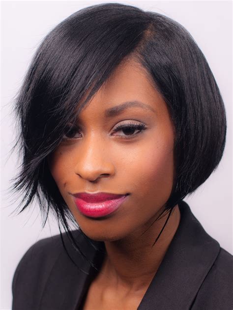 short lace front remy human hair wig  african american wigs
