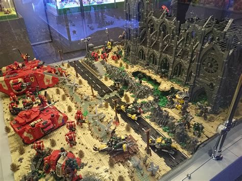 massive warhammer  battlefield recreated beautifully  lego ten