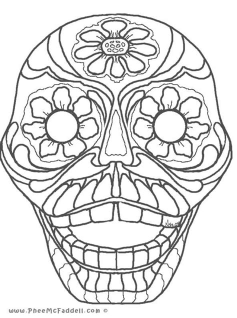 day   dead mask coloring page skull coloring pages monster