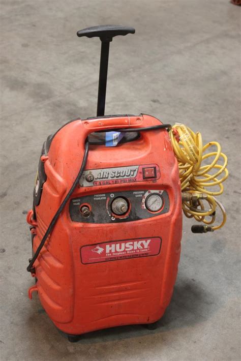 husky air scout  gallon compressor  property room