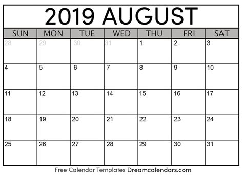 august  printable calendar