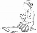 Namaz Praying Ramadan Islamische Beten Ausmalbilder Ujian Agan Menghadapi Kartun Coloringpagesfortoddlers Kleurboeken Doa sketch template