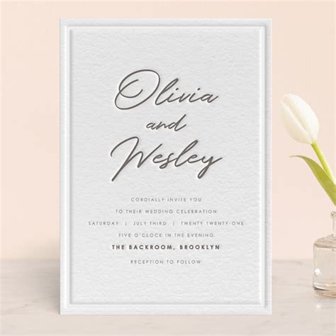 cordially letterpress wedding invitations by ak graphics minted