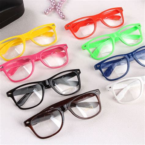 mayitr 1pc fashion nerd clear glasses clear lens geek glasses plain