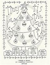 Embroidery Patterns Stitchery Primitive Christmas Chestnutjunction Epattern Bows Trees Patchwork Choose Board Instructions sketch template