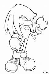 Knuckles Ccn Lineart sketch template