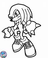 Knuckles Sonic Hedgehog Endearing Enchanting Pngkey Coloringhome sketch template