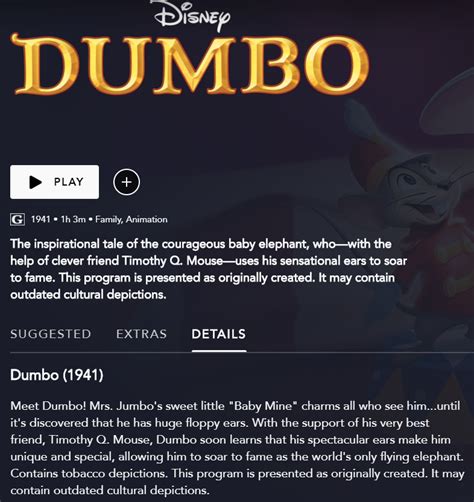 content warnings added  movies  shows  outdated cultural depictions  disney