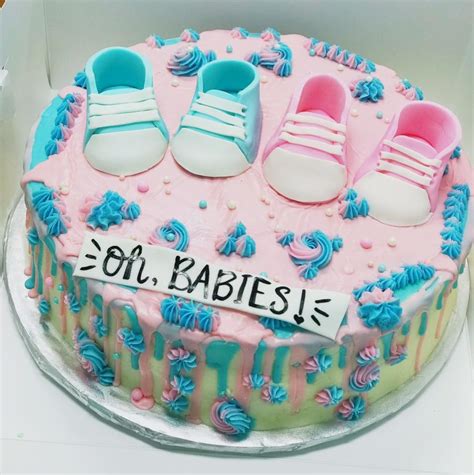 gender reveal cake ideas for twins