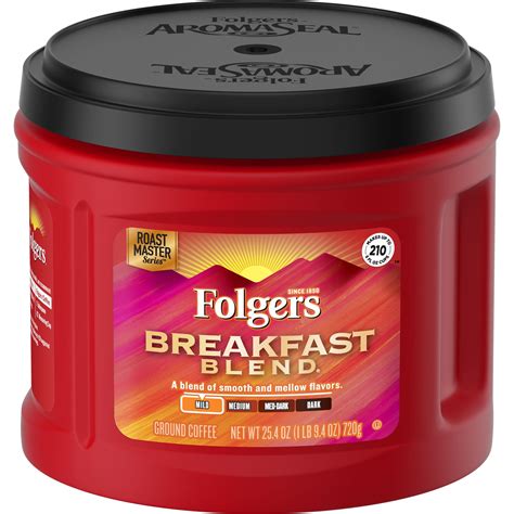 folgers breakfast blend ground coffee smooth mild coffee  ounce canister walmartcom