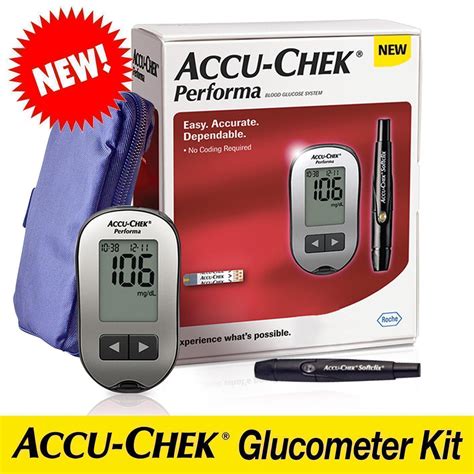 qoo accu chek performa glucometer device kit glucose meter  strips small appliances