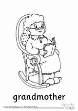 Grandmother Coloring Pages Getcolorings Printable Grandparents Colouring sketch template