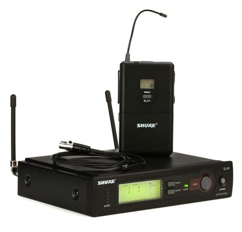 shure slx wireless lavalier microphone system  band sweetwater