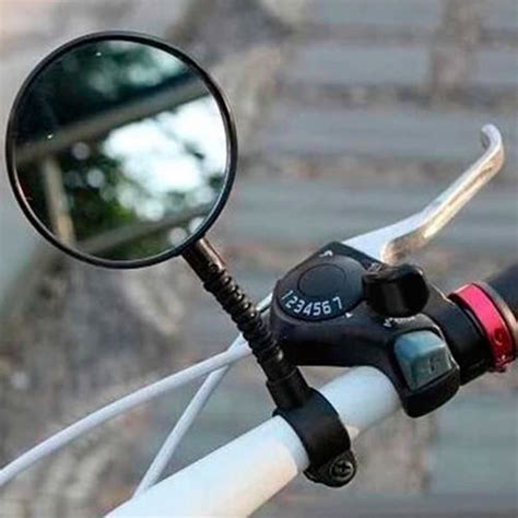 bicycle mirror adjustable flexible cycling rear view convex mountain bike handlebar rearview