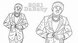 Dababy sketch template