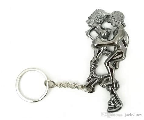 mens womens movable make love keychain sex key ring