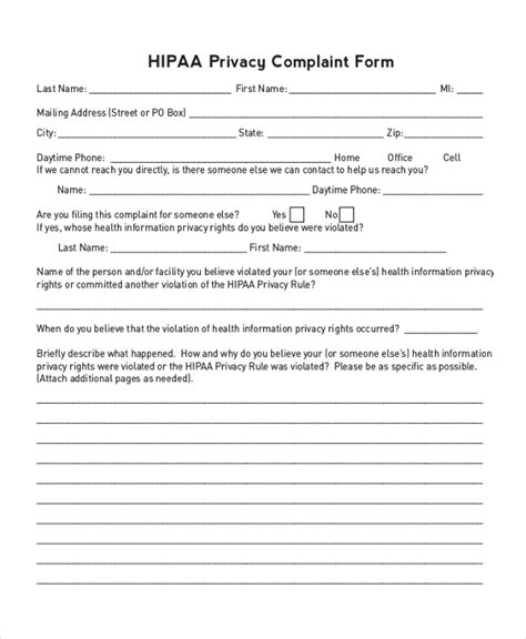 printable hipaa forms  patients