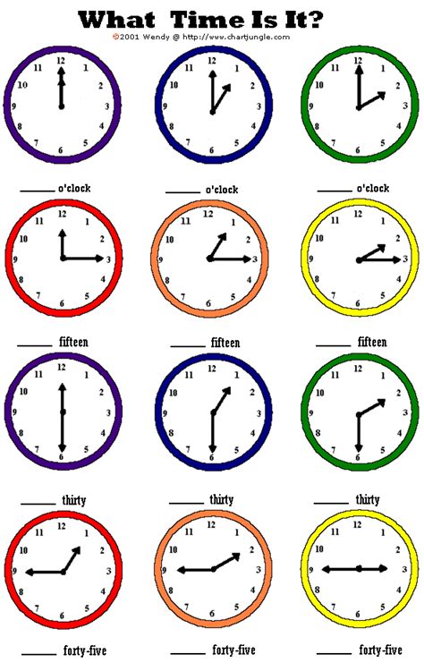 search results for clock to the hour worksheets