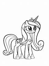 Pony Cadence Celestia Prinzessin Kleurplaat Prinses Kleurplaten Malvorlage Ausmalbild Stimmen sketch template