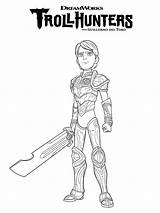 Trollhunters Coloring Kids Pages Fun sketch template