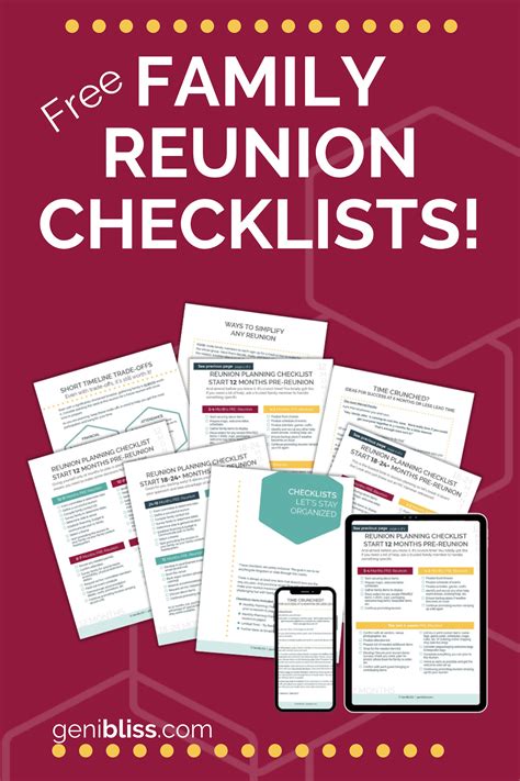 family reunion checklists   reunion checklist family