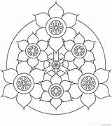Mandala Coloring Mandalas Pages Easy Printable Flower Kids Color Unique Designs Print Printables Para Colouring Abstract Books Sheets Patterns Colour sketch template