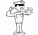 Dibujo Policía Policias Policia Tráfico sketch template