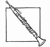 Oboe Colorear Instrumentos Oboes Musicales Eibar Abertura sketch template