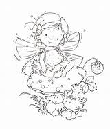 Coloring Pages Nellie Sugar Stamps Digi Digital Fairy Printable Clipart sketch template