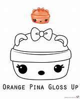 Noms Num Coloring Pages Gloss Pina Orange Nom Print Kids Color Packs Mystery Series Only Bettercoloring sketch template