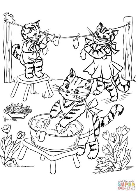 kittens coloring page  printable coloring pages