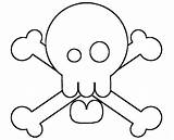 Skull Coloring Crossbones Template Pirate Pages Stencil Printable Kids Bones Print Clipart Tattoo Designs Cliparts Crafts Hats Hat Pirates Silly sketch template