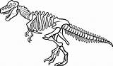 Dinosaur Skeleton Coloring Drawing Pages Draw Kids Dinosaurs Realistic Animal Allosaurus Clipart Dino Bones Trex Step Rex Printable Skelet Fossils sketch template