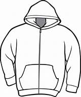 Hoodie Clipart Template Shirt Printable Jacket Drawing Cliparts Zip Sketch Line Clip Sweatshirt Zipper Templates Transparent Hooded Clipartmag Zippered Collection sketch template