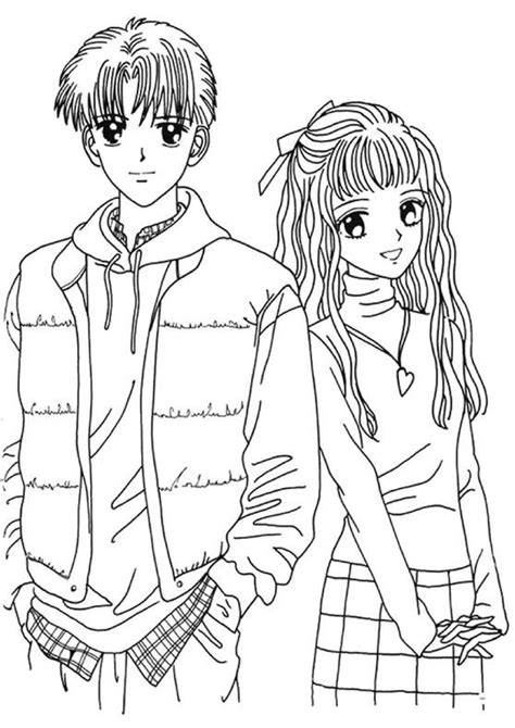 cool anime girl pages coloring pages
