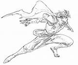 Strider Hiryu Attack Coloring Pages sketch template