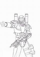 Clone Trooper Coloring Educative sketch template