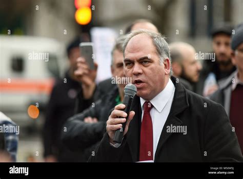 bambos charalambous mp speaking   demonstration  alleged stock photo  alamy