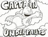 Underpants Captain Coloring Pages Printable Print Kids Color Sheets Birthday Book Cool Flying Drawing Dog Printables Drawings Books Cartoon Cueca sketch template