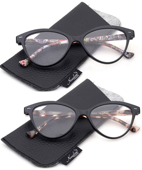 2 Packs Cateyes Women Reading Glasses 1 00 Floral And Leopard Vintage