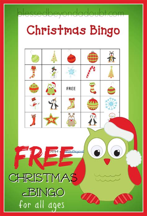 printable christmas bingo cards fun